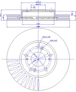 CAR 142.1236 - Гальмівний диск autozip.com.ua