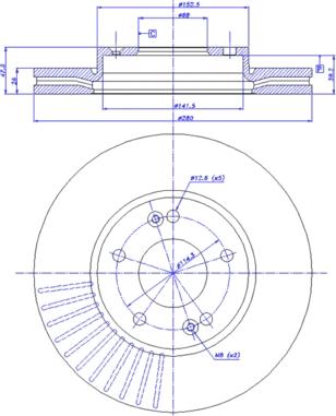 CAR 142.1764 - Гальмівний диск autozip.com.ua