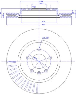 CAR 18341 - Гальмівний диск autozip.com.ua