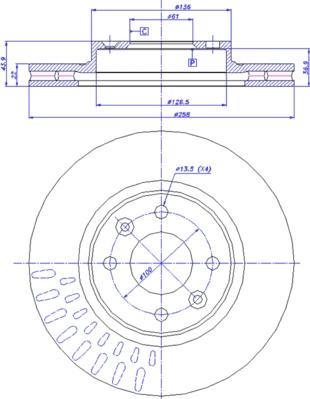 CAR 142.1780 - Гальмівний диск autozip.com.ua