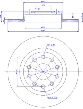 CAR 142.1729 - Гальмівний диск autozip.com.ua