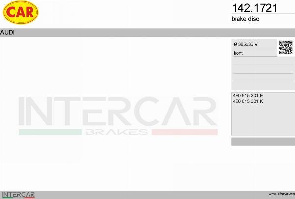 CAR 142.1721 - Гальмівний диск autozip.com.ua