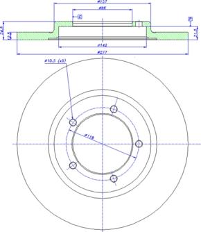 CAR 142.898 - Гальмівний диск autozip.com.ua