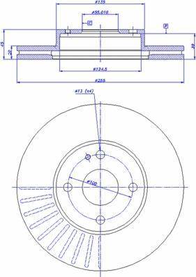 Valeo 197063 - Гальмівний диск autozip.com.ua