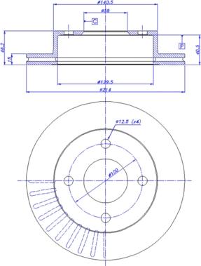 CAR 142.810 - Гальмівний диск autozip.com.ua