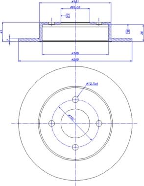 CAR 142.811 - Гальмівний диск autozip.com.ua