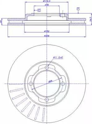 CAR 142.817 - Гальмівний диск autozip.com.ua