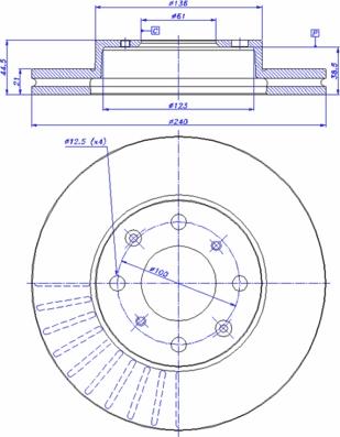 TOYOTA D1143 - Гальмівний диск autozip.com.ua