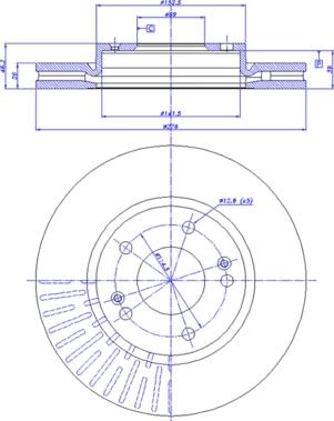 CAR 60-0H-005 - Гальмівний диск autozip.com.ua