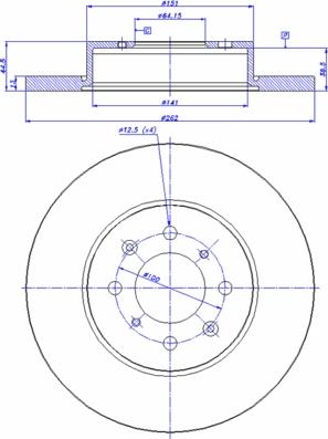 CAR 142.307 - Гальмівний диск autozip.com.ua