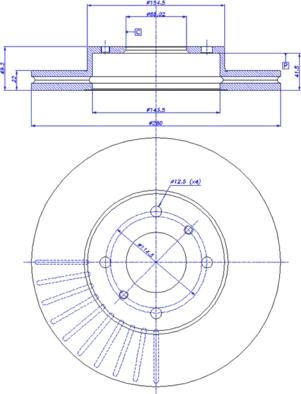 CAR 142.374 - Гальмівний диск autozip.com.ua