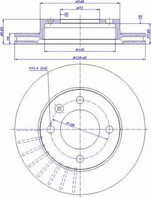 CAR 142.246 - Гальмівний диск autozip.com.ua