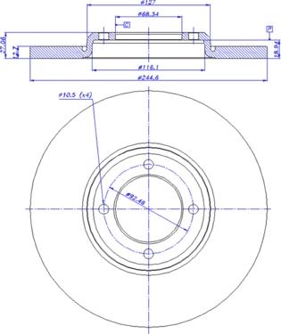 CAR 142.256 - Гальмівний диск autozip.com.ua