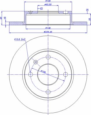 ABEX W 0468 - Гальмівний диск autozip.com.ua