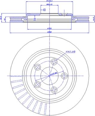 CAR 142.217 - Гальмівний диск autozip.com.ua