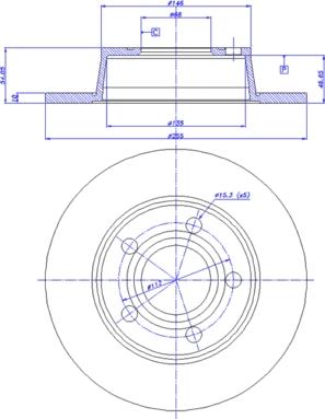 CAR 142.282 - Гальмівний диск autozip.com.ua