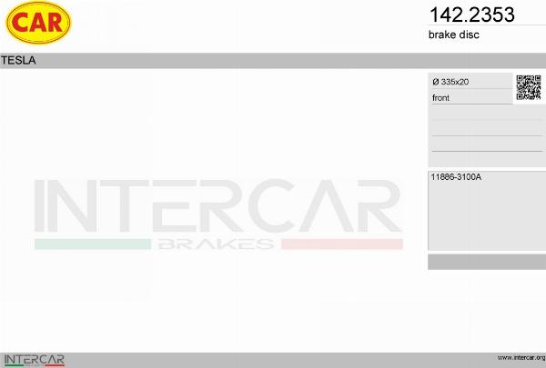 CAR 142.2353 - Гальмівний диск autozip.com.ua