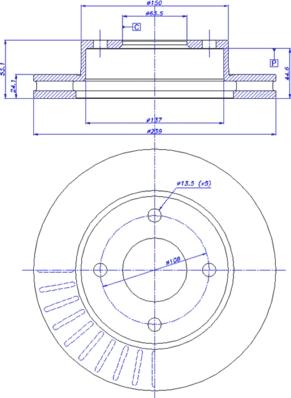 CAR 142.235 - Гальмівний диск autozip.com.ua