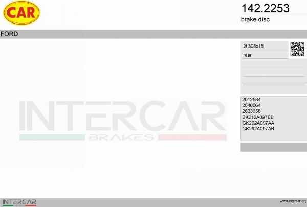CAR 142.2253 - Гальмівний диск autozip.com.ua