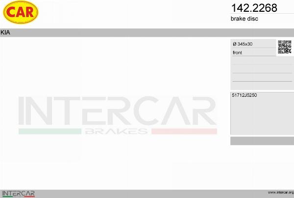 CAR 142.2268 - Гальмівний диск autozip.com.ua