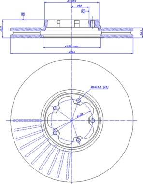 Villar 638.2136 - Комплект гальм, дисковий гальмівний механізм autozip.com.ua