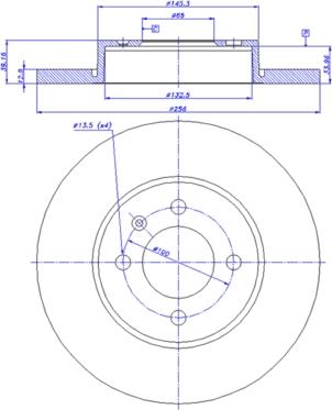 SBS 314728 - Гальмівний диск autozip.com.ua