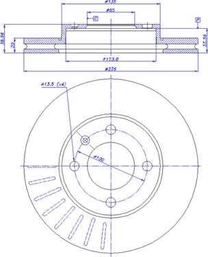 CAR 142.715 - Гальмівний диск autozip.com.ua