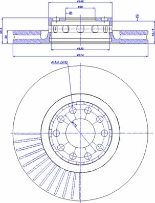 CAR 142.712 - Гальмівний диск autozip.com.ua