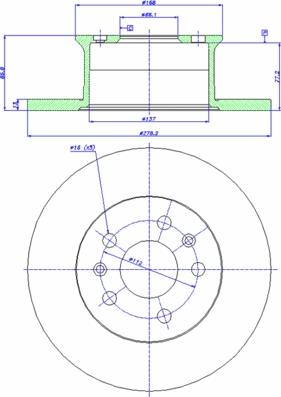 CAR 142.725 - Гальмівний диск autozip.com.ua