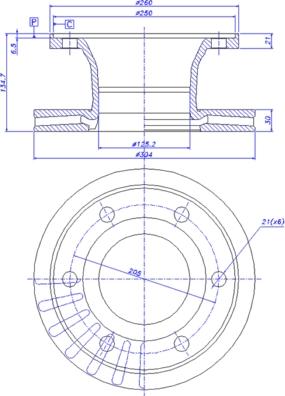 CAR 150.560 - Гальмівний диск autozip.com.ua