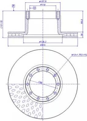 CAR 150.040 - Гальмівний диск autozip.com.ua