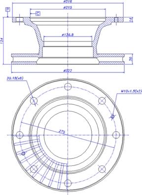 Delphi BG764 - Гальмівний диск autozip.com.ua