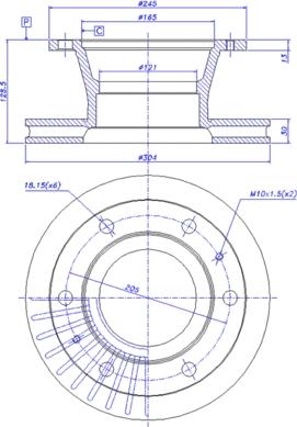 CAR 150.070 - Гальмівний диск autozip.com.ua
