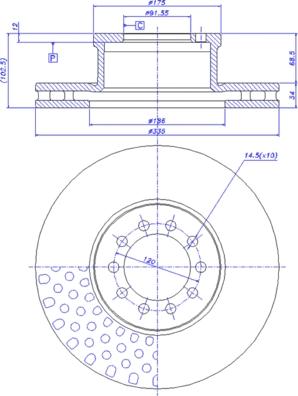 CAR 150.350 - Гальмівний диск autozip.com.ua