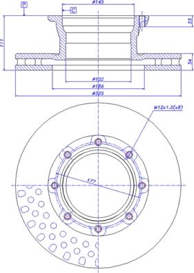 CAR 150.290 - Гальмівний диск autozip.com.ua