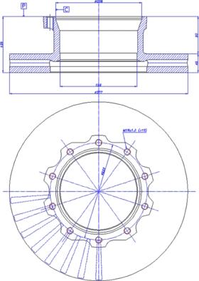 Sampa 021.043-01 - Гальмівний диск autozip.com.ua