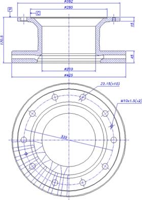 CAR 151.230 - Гальмівний диск autozip.com.ua