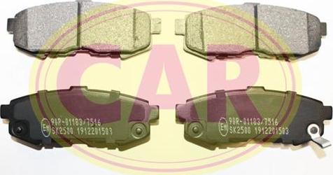 CAR PNT3051 - Гальмівні колодки, дискові гальма autozip.com.ua
