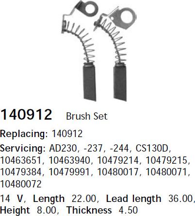 HC-Cargo 140912 - Вугільна щітка, генератор autozip.com.ua