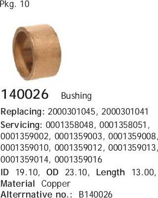 HC-Cargo 140026 - Втулка, вал стартера autozip.com.ua