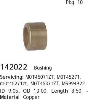 HC-Cargo 142022 - Втулка, вал стартера autozip.com.ua