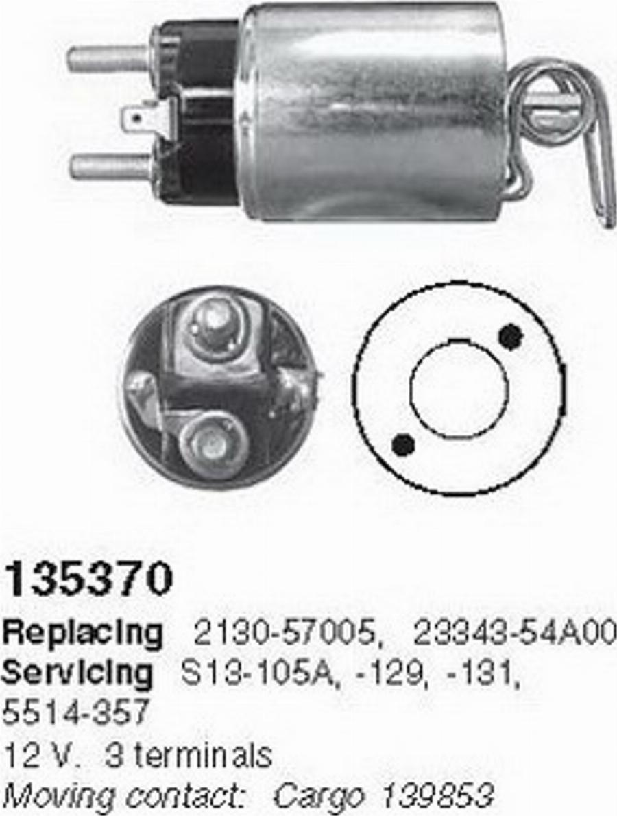 HC-Cargo 135370 - Тягове реле, стартер autozip.com.ua