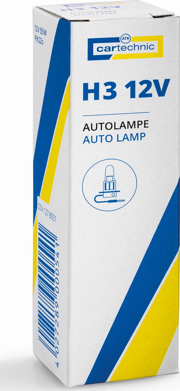 Cartechnic 40 27289 00054 1 - Лампа розжарювання, фара дальнього світла autozip.com.ua