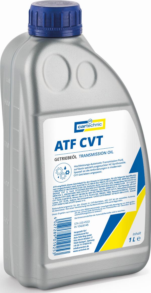 Cartechnic 40 27289 01925 3 - Масло автоматичної коробки передач autozip.com.ua