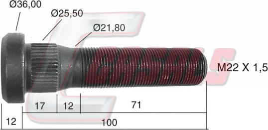 Casals 21516 - Болт кріплення колеса autozip.com.ua