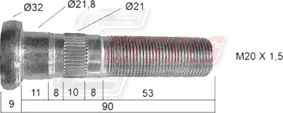 Casals 21513 - Болт кріплення колеса autozip.com.ua