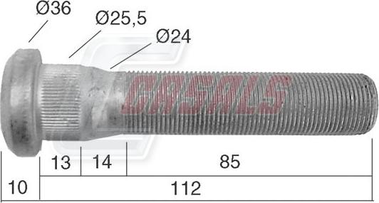 Casals 21538 - Болт кріплення колеса autozip.com.ua