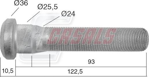 Casals 21532 - Болт кріплення колеса autozip.com.ua