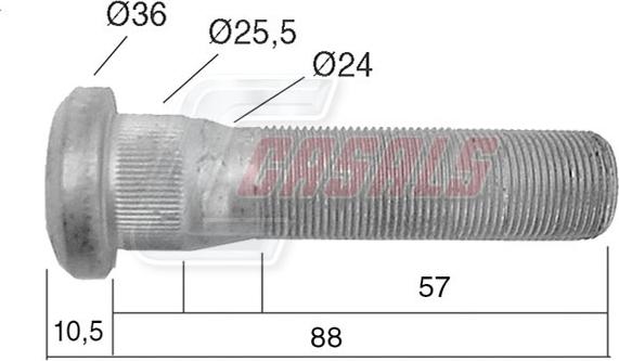 Casals 21529 - Болт кріплення колеса autozip.com.ua