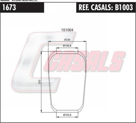 Casals B1003 - Кожух пневматичної ресори autozip.com.ua